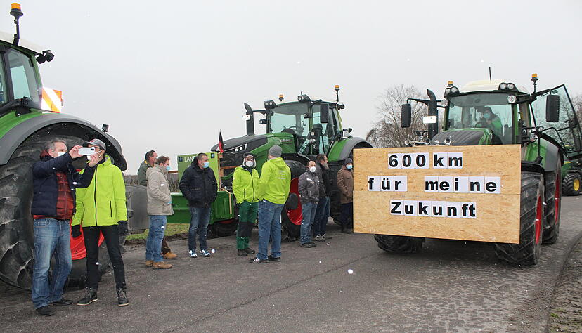 "600 Kilometer für meine Zukunft": Landwirte machen sich heute auf den Weg nach Berlin. Foto: Jörg Kühl
