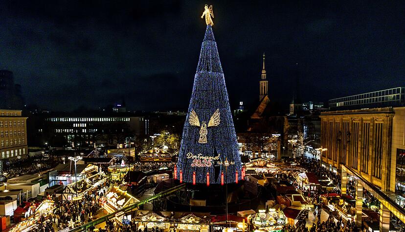 Der Baum besteht aus Hunderten Rotfichten aus dem Sauerland. Der Baum besteht aus Hunderten Rotfichten aus dem Sauerland.