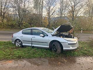 Auf der L1106 bei Brackenheim-Dürrenzimmern ist ein Auto gegen einen Baum geprallt.