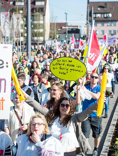Verdi-Warnstreik in Heilbronn