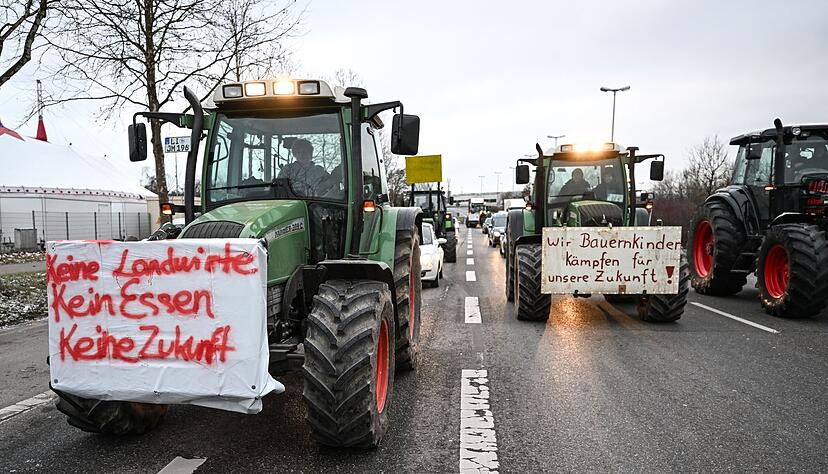 Landwirte haben am Montag protestiert. Landwirte haben am Montag protestiert.