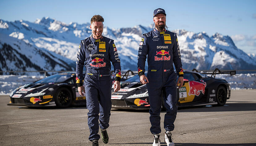 Die beiden Rennfahrer Mirko Bortolotti (links) und Nicki Thiim aus dem Team Abt Sportsline sind am 2. Oktober zu Gast bei der Kinder-Pressekonferenz der Heilbronner Stimme.