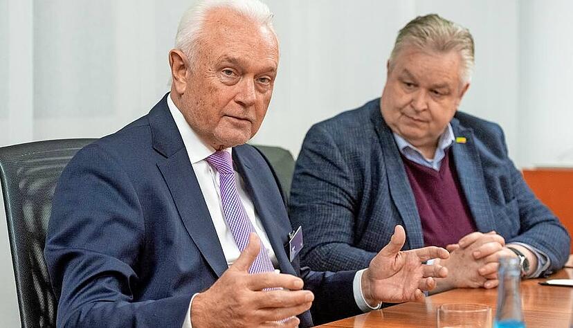 Wolfgang Kubicki und der Heilbronner FDP-Abgeordnete Michael Link beim Redaktionsgespräch. Wolfgang Kubicki und der Heilbronner FDP-Abgeordnete Michael Link beim Redaktionsgespräch.