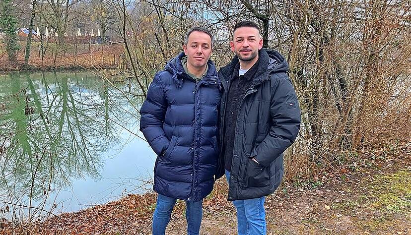 Die Br&uuml;der Ejmad und Kastriot Demaku retteten eine 93-j&auml;hrige Frau aus dem Kocher