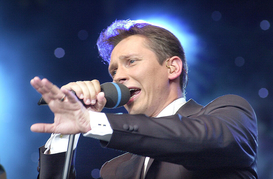 2004: Helmut Lotti begeistert 2300 Fans im Wertwiesenpark Heilbronn.