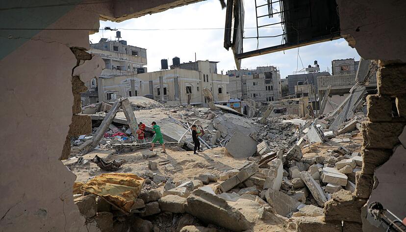 Zerstörte Häuser in Rafah.
