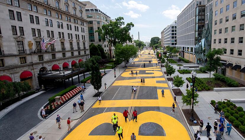 Der Schriftzug ist unweit des Weißen Hauses in Washington zu finden. (Archivbild) Der Schriftzug ist unweit des Weißen Hauses in Washington zu finden. (Archivbild)