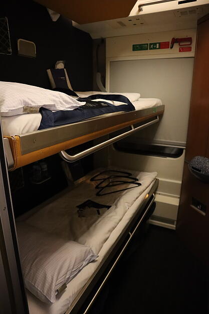 Ein Abteil im Schlafwagen des Nightjets.