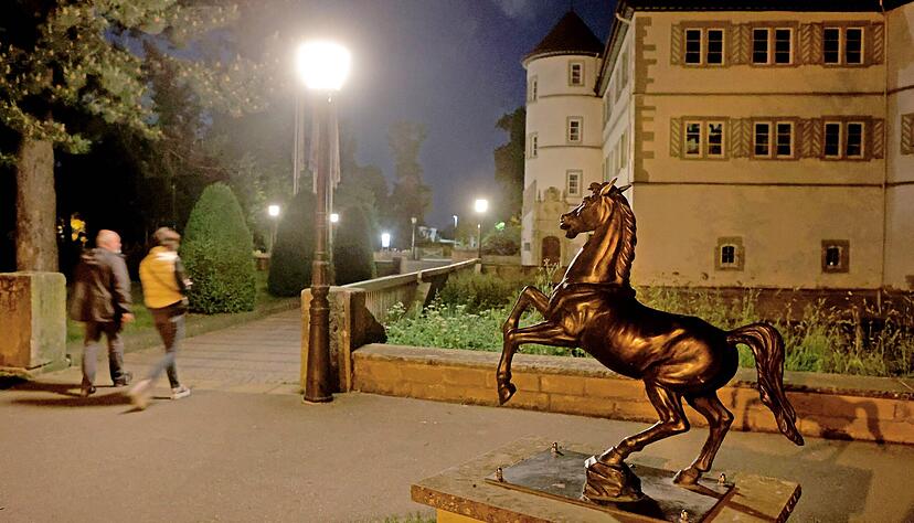 Nächtlicher Streifzug durch Bad Rappenau: Auf dem Weg zum Kurpark, .... Nächtlicher Streifzug durch Bad Rappenau: Auf dem Weg zum Kurpark, ....