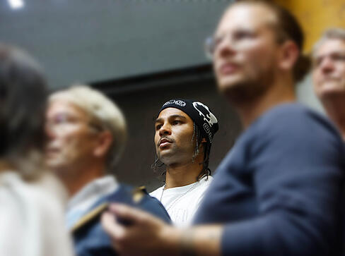 Besonderer Gast bei den Crailsheim Merlins: Serge Gnabry.