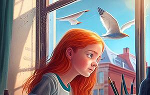 Mit seiner Tochter nutzt er ChatGPT f&uuml;r ein M&ouml;wen-Referat und lie&szlig; Midjourney anschlie&szlig;end ein entsprechendes Motiv generieren.