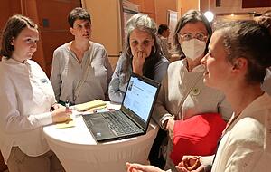 In der Diskussionrunde zum Thema "Innenstadt von morgen" wurden viele Ideen gesammelt und besprochen.