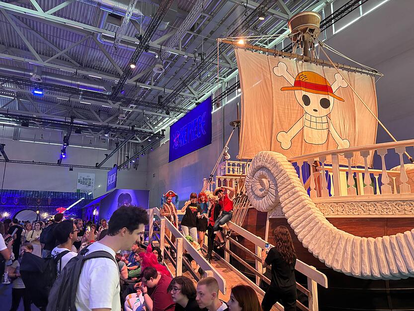 Das Schiff aus der Netflix-Serie "One Piece" wird auch auf der Gamescom pr&auml;sentiert.