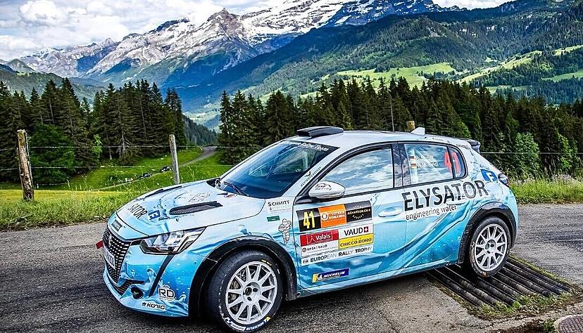 René Noller und Beifahrerin Anna-Maria Seidl machten bei der 21. Rallye du Chablais in und mit ihrem Peugeot 208 Rally4 einen guten Job.