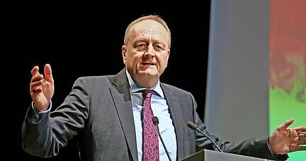Joachim Rukwied verteidigte am Dienstag auf einer Fachtagung in der Heilbronn die aktuellen Bauernproteste. Foto: Ralf Seidel