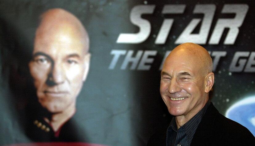 Der britische Schauspieler Patrick Stewart, bekannt als Captain Jean-Luc Picard vom "Raumschiff Enterprise",.