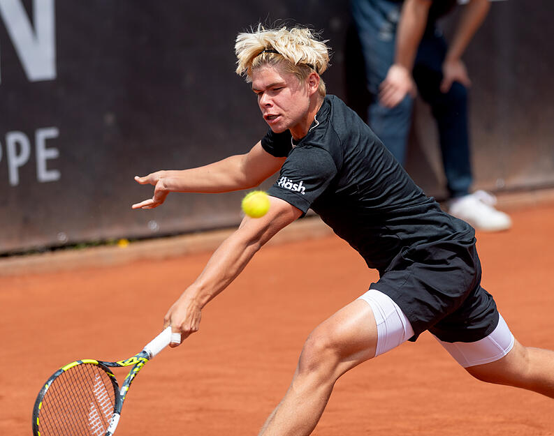 Acht Pl&auml;tze umfasst die Anlage des TC Blau-Gelb &ndash; drei davon werden zum Schauplatz internationaler Matches.