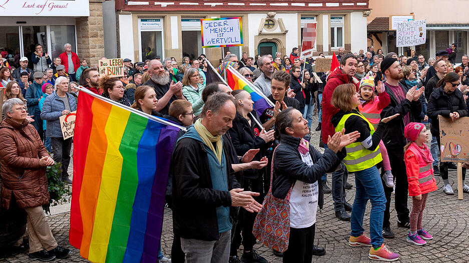 Kundgebung "Brackenheim ist bunt" in der Innenstadt