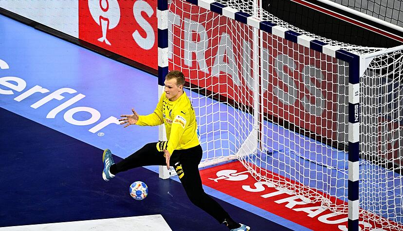 Torwart David Sp&auml;th kam schon in der ersten Halbzeit kurzzeitig f&uuml;r Andreas Wolff ins Spiel.