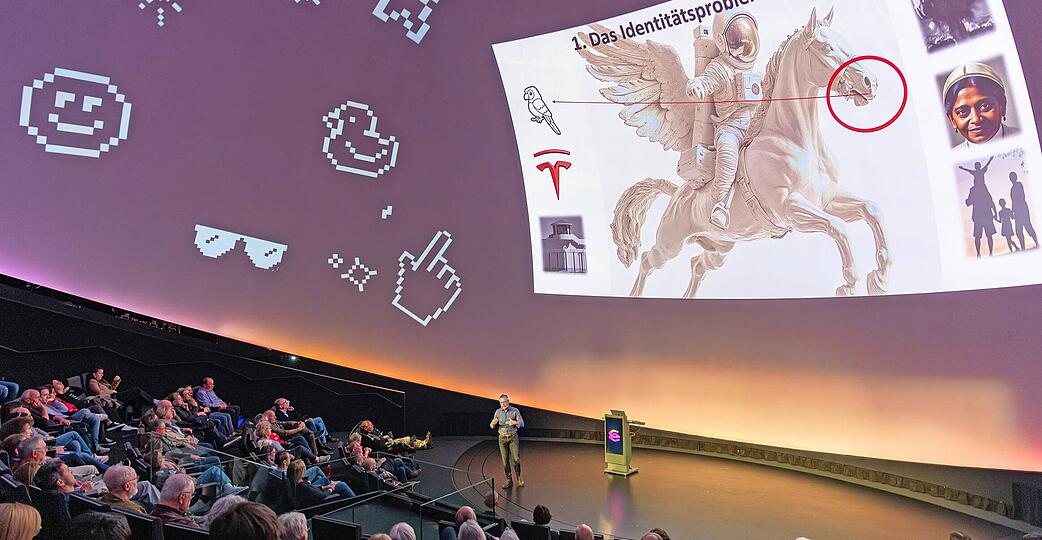 Eine Philosophie der K&uuml;nstlichen Intelligenz: Roberto Simanowski &uuml;ber das Dilemma mit Sprachmaschinen im Science Dome Heilbronn der Experimenta.