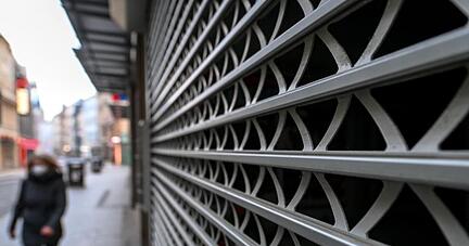 Geschlossene Geschäfte in der Innenstadt von Halle. Geschlossene Geschäfte in der Innenstadt von Halle.