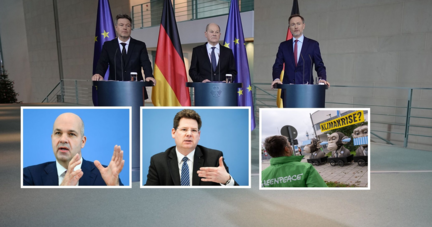 Ökonomen wie Marcel Fratzscher (kleine Fotos von links), Oliver Holtemöller und die Umweltschutzorganisation Greenpeace beklagen Mängel beim Haushaltskompromiss der Ampel-Regierung.
