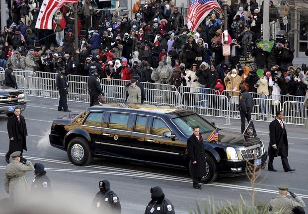 Präsident Obama mit Gattin auf dem Weg zum Weißen Haus. Präsident Obama mit Gattin auf dem Weg zum Weißen Haus.