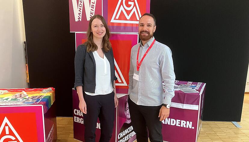 Yvonne M&ouml;ller und Stefan Reiner f&uuml;hren die IG Metall Heilbronn-Neckarsulm.