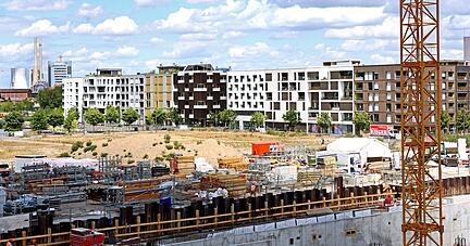 Im Heilbronner Neckarbogen entsteht derzeit neuer Wohnraum.