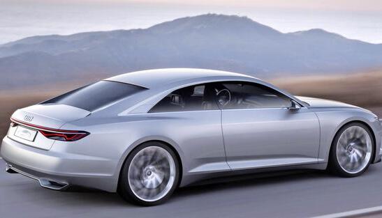 Mit der Studie Prologue hat Audi im November 2014 einen ersten Ausblick auf die k&uuml;nftige Formensprache der Marke gegeben &minus; und ganz konkret auf die Baureihe A9, die nun als Elektroauto starten soll.
Foto: Audi