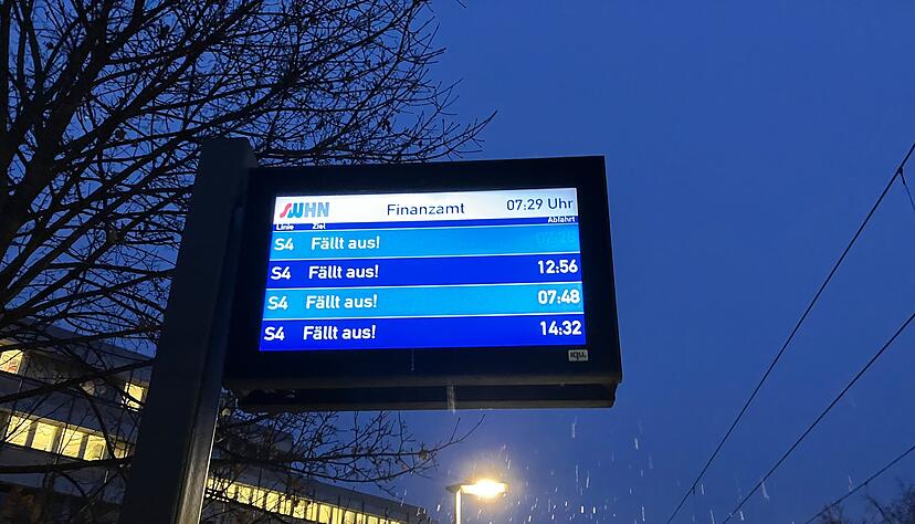 Am Montagmorgen fallen in Heilbronn diverse Verbindungen weg.