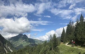Noch höher hinaus geht es am dritten Tag. Über einen Panoramaweg führt die Route in Richtung Steeg. Foto: Stefanie Sapara Noch höher hinaus geht es am dritten Tag. Über einen Panoramaweg führt die Route in Richtung Steeg. Foto: Stefanie Sapara