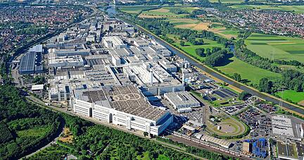 Das Audi-Werk in Neckarsulm. Hier wird der neue A5 gefertigt.