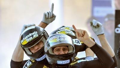 Die Sieger: Karl Angerer (vorn), Andreas Udvari, Gregor Bermbacher und Alexander Mann.