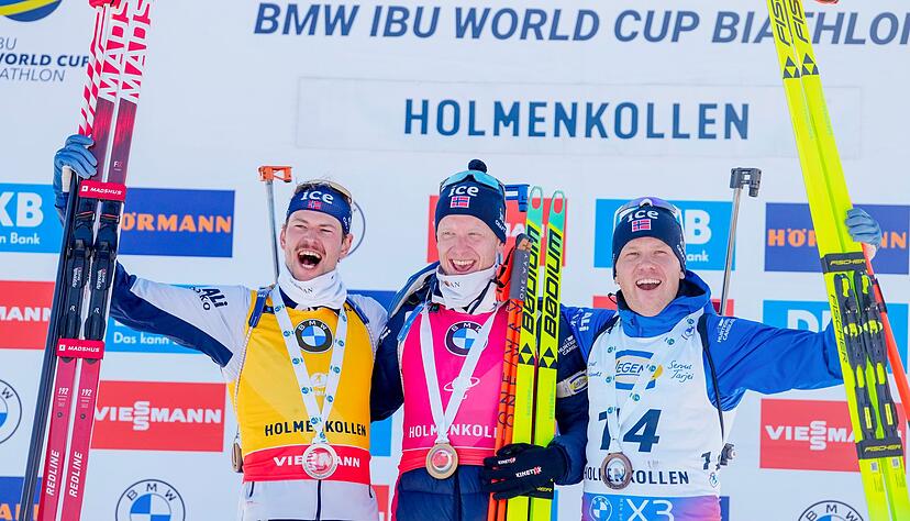 Johannes Thingnes Bö gewinnt den letzten Sprint seiner Karriere.