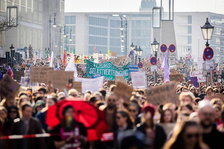 In Berlin gab es gleich mehrere Demonstrationen anl&auml;sslich des Weltfrauentages.