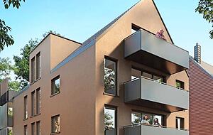 Der Neubau mit Aufzug hat drei Vollgeschosse und ein Dachgeschoss. Animation: Privat