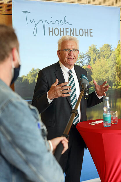 Ministerpr&auml;sident Winfried Kretschmann in Hohenlohe, Kupferzell