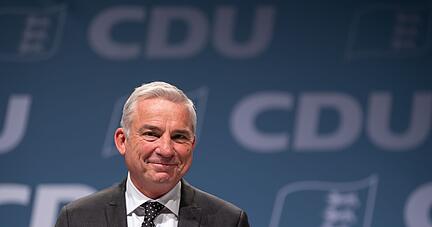 Thomas Strobl (CDU), Innenminister und Landesvorsitzender der CDU Baden-Württemberg während des Landesparteitags.