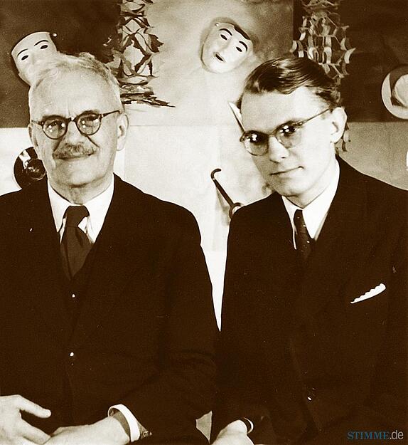 1949 besuchen HSt-Gr&uuml;nder Paul H. Distelbarth und sein Sohn Frank den Presseball in K&uuml;nzelsau.