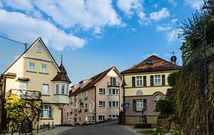 Schmucke historische Ansicht mit Erker im Ortskern von Biberach.
Foto: Uschi Pohl
