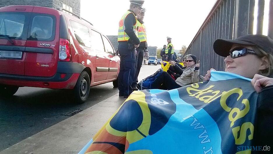 Dritter Castor-Transport auf dem Neckar