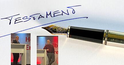 Bezirksnotarin Anja Kunz (links) und Notar Steffen Seybold sprechen bei den Erbrechttagen der Kreissparkasse Heilbronn über Fallstricke beim Testament. Die Heilbronner Stimme ist Medienpartner.