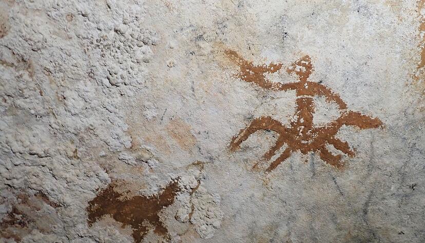 Die Forscher entdeckten auf Sulawesi die bisher älteste bekannte Höhlenkunst. Die Forscher entdeckten auf Sulawesi die bisher älteste bekannte Höhlenkunst.