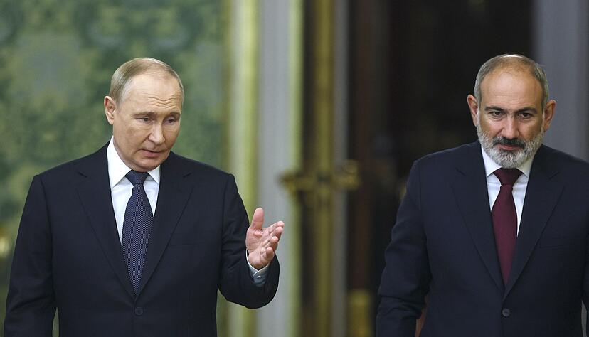 Das Verh&auml;ltnis zwischen Kremlchef Wladimir Putin und Armeniens Premier Nikol Paschinjan gilt als gespannt. (Archivbild)
