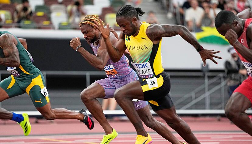 Wieder schnell, aber nicht der Beste: Olympiasieger Noah Lyles (m). Wieder schnell, aber nicht der Beste: Olympiasieger Noah Lyles (m).