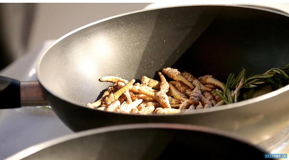 Insektenkoch Frank Ochmann im Audi-Forum Neckarsulm.