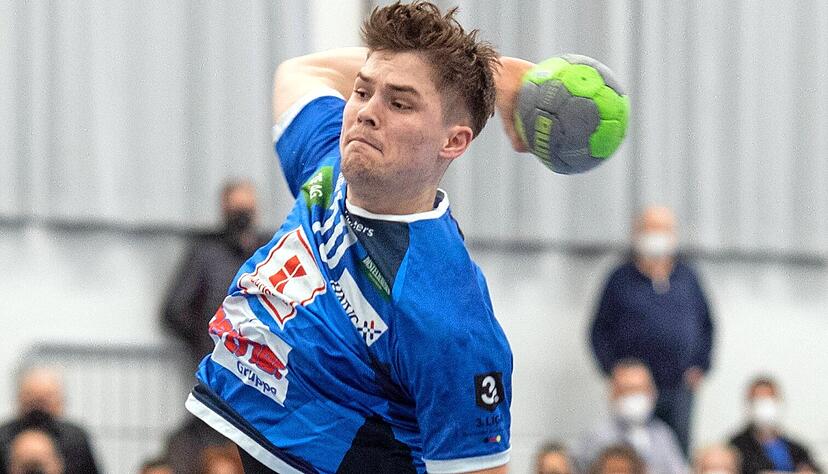 Nick Fröhlich war mit sieben Treffern, darunter fünf verwandelten Siebenmetern, bester Torschütze des TSB in Leutershausen.
Foto: Archiv/Veigel Nick Fröhlich war mit sieben Treffern, darunter fünf verwandelten Siebenmetern, bester Torschütze des TSB in Leutershausen.
Foto: Archiv/Veigel