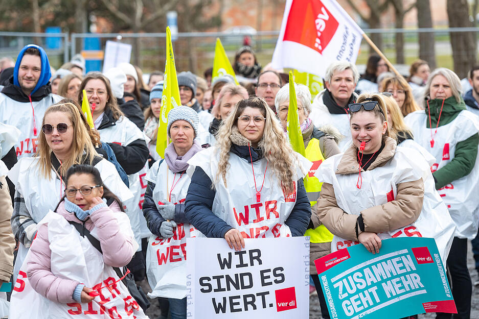 Warnstreik am SLK-Klinikum Gesundbrunnen