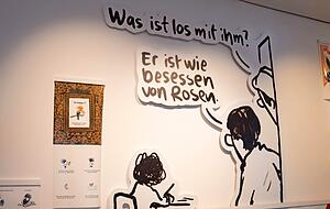 Der Comic "Ahmadjan und der Wiedehopf" besticht durch seine aufs Wesentliche reduzierte Figuren. Der Comic "Ahmadjan und der Wiedehopf" besticht durch seine aufs Wesentliche reduzierte Figuren.